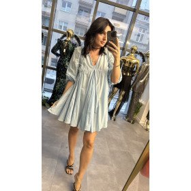 Luksusowa Sukienka Mini PINKO – Błękitna Lekkość z Jedwabiem // 5625*