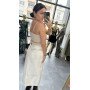 Luksusowa Spódnica Maxi PINKO – Denimowa Elegancja w Odcieniu Ivory // 5627
