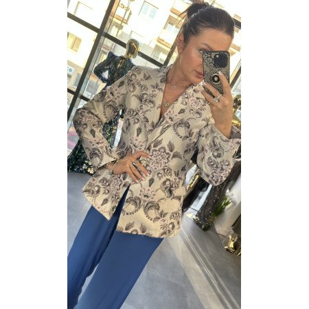 Żakiet Sandro Ferrone – Włoski Szyk w Kwiatowym Wydaniu // 5648