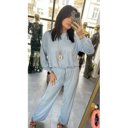 Włoski Szyk i Komfort – Komplet Premium, błękit // 5656