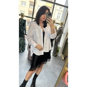 Oversizowa Koszula Premium – Bawełniany Klasyk, Klasyczna Śnieżna Biel // 5668