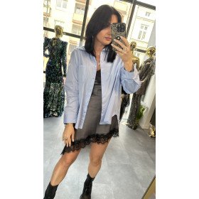 Oversizowa Koszula Premium – Bawełniany Klasyk, Świeży Błękit Nieba // 5669