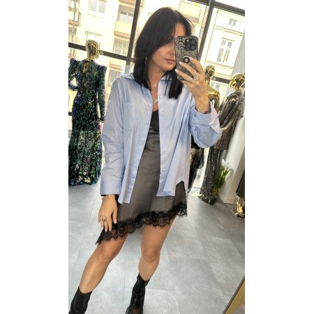 Oversizowa Koszula Premium – Bawełniany Klasyk, Świeży Błękit Nieba // 5669