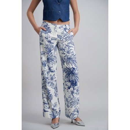 Włoskie Spodnie Wide Leg Artigli – Lekkość i Szyk Premium // 5675