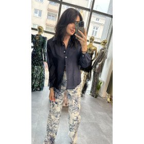 Włoska Koszula Premium Artigli – Naturalny Komfort w Stylu High-End, Granatowy // 5677