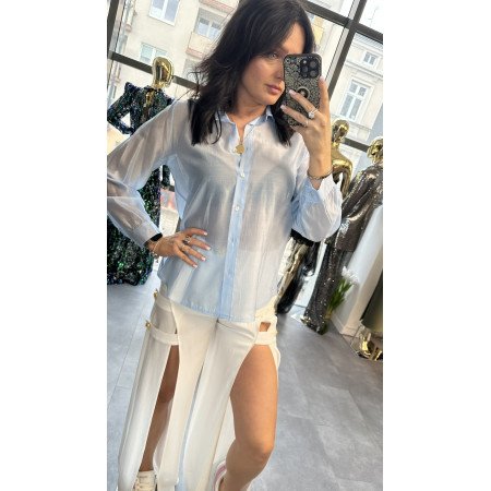 Włoska Koszula Premium Artigli – Naturalny Komfort i Nowoczesny Szyk, Błękit // 5678