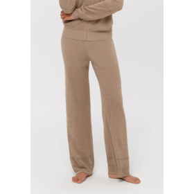 Marc & Andre – Luksusowe Beżowe Spodnie Dzianinowe z Jedwabiem // 5694