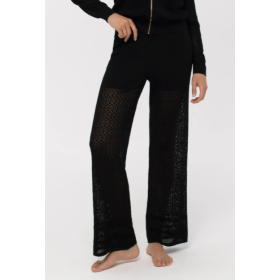 Marc & Andre – Ekskluzywne Czarne Spodnie z Ażurowym Detalem // 5695