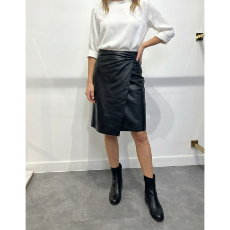 Skórzana Spódnica Kopertowa AdoreDanew – Ponadczasowa Klasyka Premium // 5701