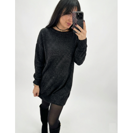 Lureksowy Sweter Oversize Premium – AdoreDanew, czarny // 5704