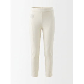 Eleganckie Spodnie Slim z Haftem – Cream – Made in France // 5710