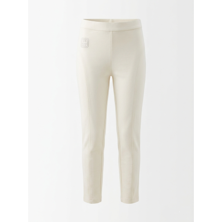 Eleganckie Spodnie Slim z Haftem – Cream – Made in France // 5710