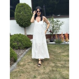 Letnia Sukienka Maxi LUMINA – Przewiewna Bawełna na Lato