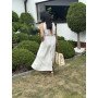 Lniana Sukienka Maxi Ana Caselli | Biała Plażowa Sukienka | Len Rayon