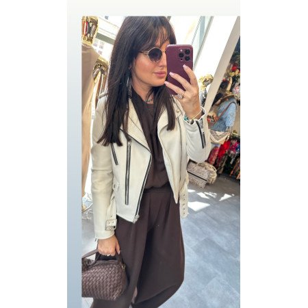 Kurtka jasna skóra naturalna // 2343