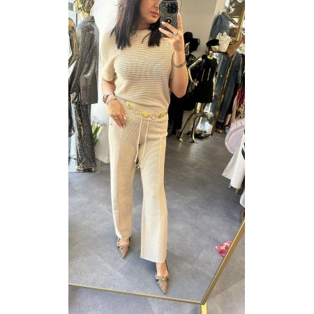 Ekskluzywne Spodnie Dzianinowe Marc & André – Cotton & Silk Premium Line // 5716