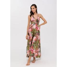 Różowa sukienka z jedwabiem