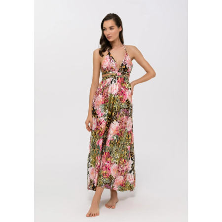 Różowa sukienka z jedwabiem