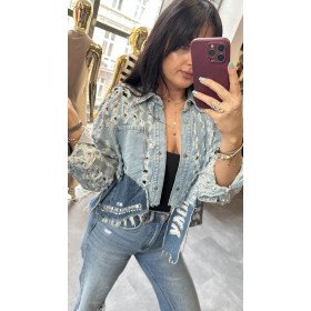 Kurtka jeansowa asymetryczna // 1276