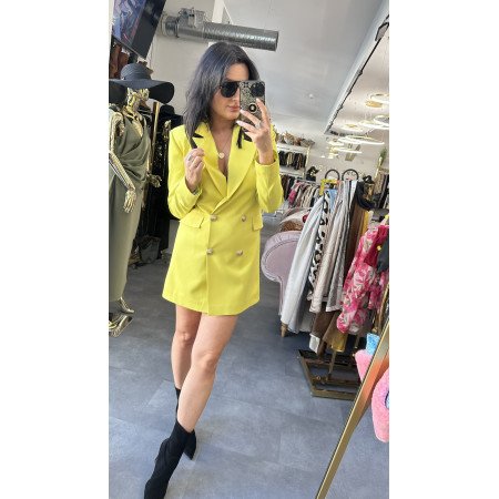 Żółty bawełniany żakiet // 3515*