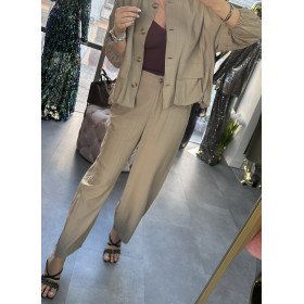 Eleganckie Spodnie z Szeroką Nogawką PiaB – Premium Viscose Blend // 5726