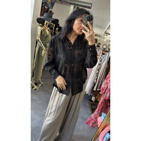 Koszula Haftowana PiaB – Arcyksięże Tekstur i Lekkości, Głęboka Czerń // 5730