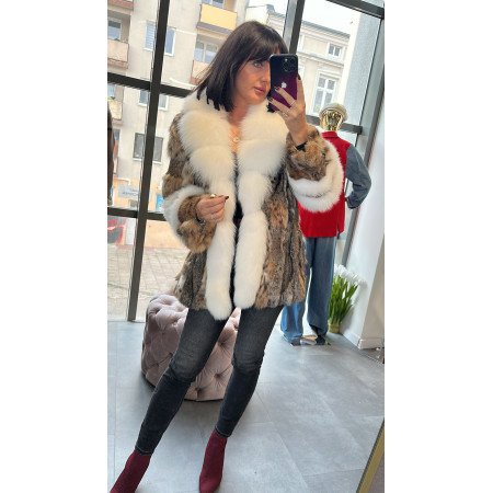 Futro z Lisa AdoreDanew | Kurtka z Futra Naturalnego | Wzór Futrzany