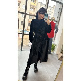 długi płaszcz, kożuch naturalny // 3226