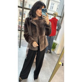 Brązowy kożuch naturalny // 3177