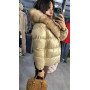 Kurta puchowa z kapturem, kołnierz z futra // 3181*