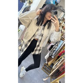 Luksusowa Kurtka Skórzana w Kolorze Kremowym – Projekt Własny AdoreDanew // 5733