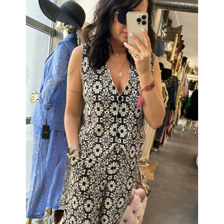 Wzorzysta Kamizelka Knit z Włóknem Metalizowanym – AKEP Made in Italy // 5746