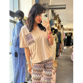 Bawełniany T-shirt AKEP z Designerską Kieszonką – Włoski Casual Premium (Made in Italy) // 5752