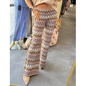 Designerskie Spodnie AKEP w Zygzaki – Włoski Szyk i Blask (Made in Italy) // 5753