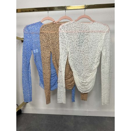 Koronkowa Bluzka Anna Caselli – Włoska Definicja Zmysłowości // 5769