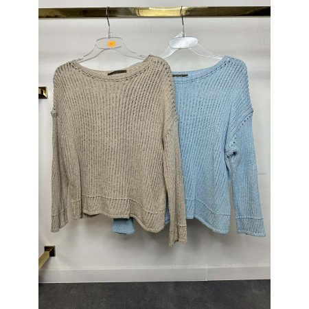 Ażurowy Sweter Anna Caselli – Włoska Lekkość i Styl // 5771