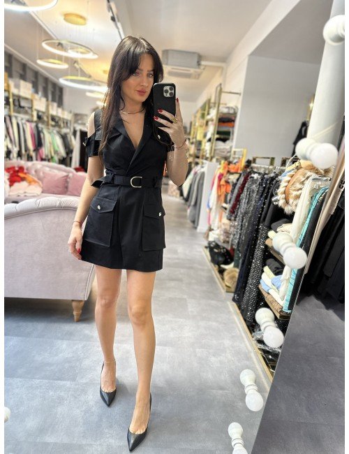 Krótka sukienka z paskiem i kieszeniami od Babylon