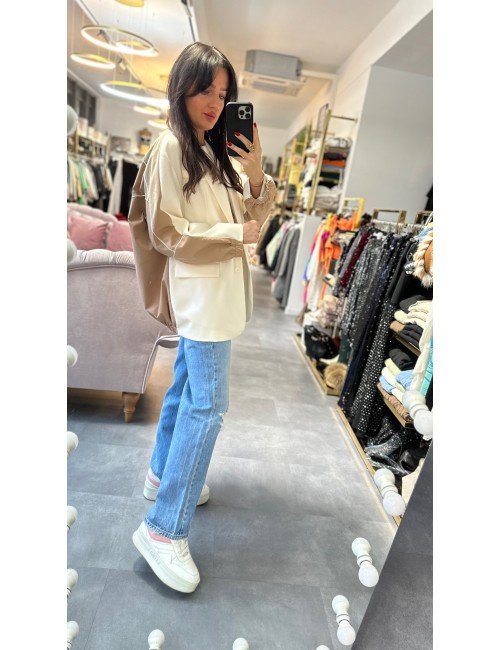 Kremowo-brązowa marynarka od Imperial