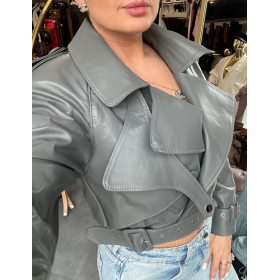 Krótka Kurtka Skórzana AdoreDanew – 100% Miękka Skóra Jagnięca – Projekt Autorski // 5819