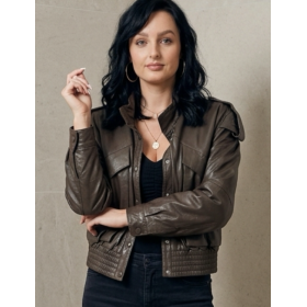 Czekoladowa Kurtka Skórzana - AdoreDanew | Made in Turkey // 4796**
