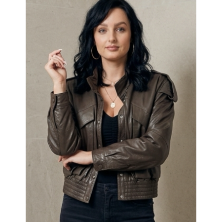 Czekoladowa Kurtka Skórzana - AdoreDanew | Made in Turkey // 4796**