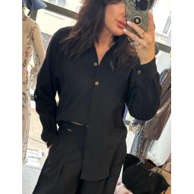 Czarna Lekka Koszula z Naturalnej Bawełny Marc & André – Elegancja w Stylu Casual // 5828