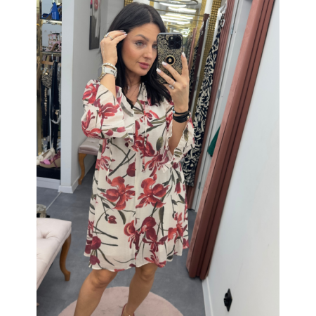 Letnia Sukienka Midi Artigli z Lyocellu – Egzotyczny Print i Włoski Szyk // 5839