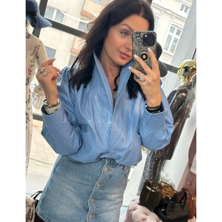 kurtka skóra naturalna , błękit // 5847