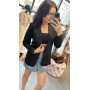 Czarna Marynarka Oversize Premium – Stylowa i Niegniotąca – Polska Produkcja AdoreDanew // 5850