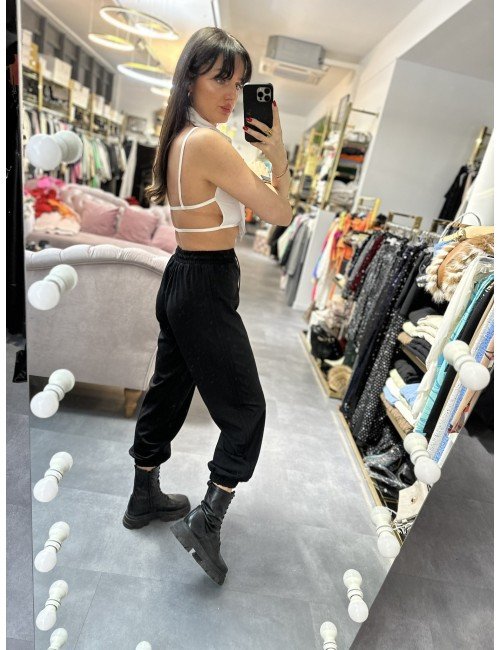 Krótki top koszula z odkrytymi plecami od Babylon