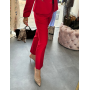 Eleganckie Spodnie Cygaretki w Kolorze Intensywnej Czerwieni – Polska Produkcja // 5853