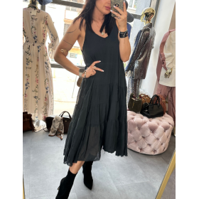 czarna bawełniana sukienka // 5862