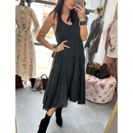 czarna bawełniana sukienka // 5862