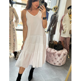 biała bawełniana sukienka // 5863